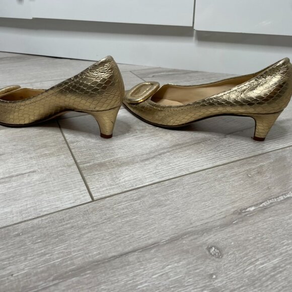 Kate Spade Gold Heels 6-1/2 - Picture 4 of 5